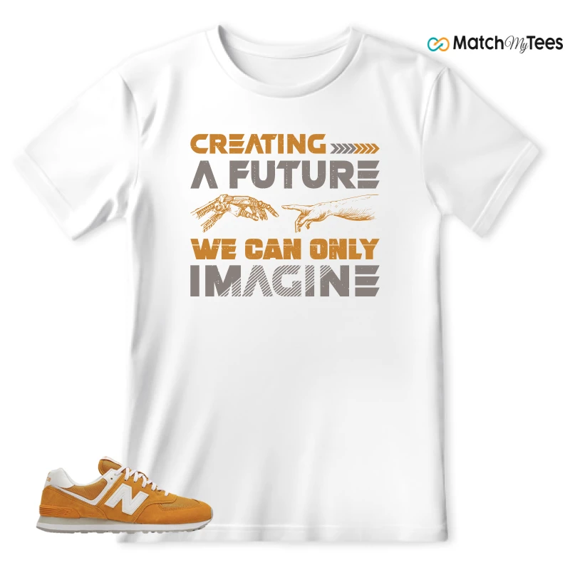 NEW BALANCE 574 YELLOW WHITE (2022) SNEAKER Matching Tees t-shirt