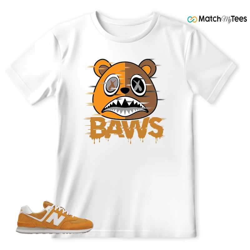 NEW BALANCE 574 YELLOW WHITE (2022) SNEAKER Matching Tees t-shirt