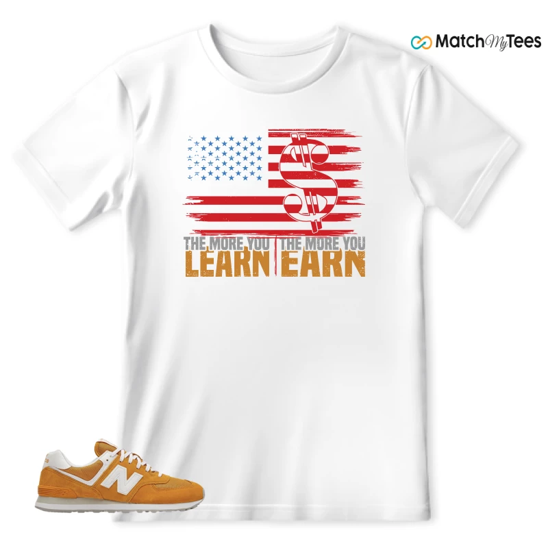 NEW BALANCE 574 YELLOW WHITE (2022) SNEAKER Matching Tees t-shirt