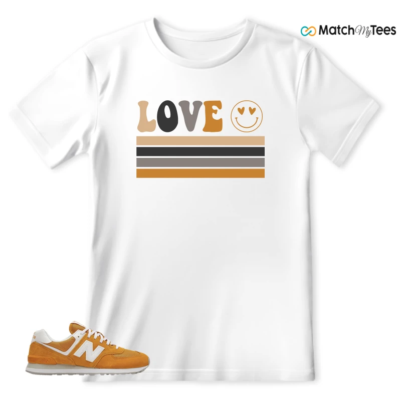NEW BALANCE 574 YELLOW WHITE (2022) SNEAKER Matching Tees t-shirt