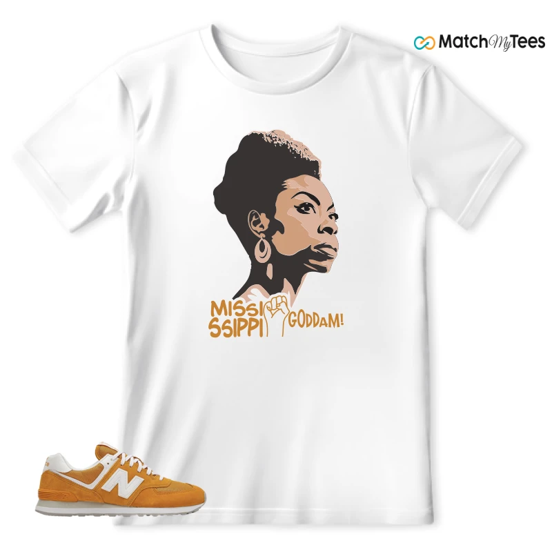 NEW BALANCE 574 YELLOW WHITE (2022) SNEAKER Matching Tees t-shirt