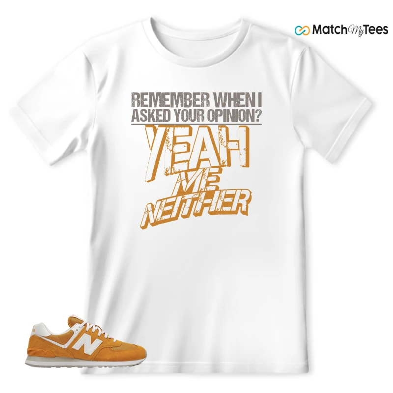 NEW BALANCE 574 YELLOW WHITE (2022) SNEAKER Matching Tees T-shirt for Men