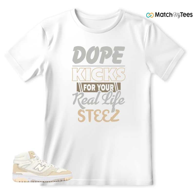NEW BALANCE 650R BEIGE SNEAKER Matching Tees t-shirt