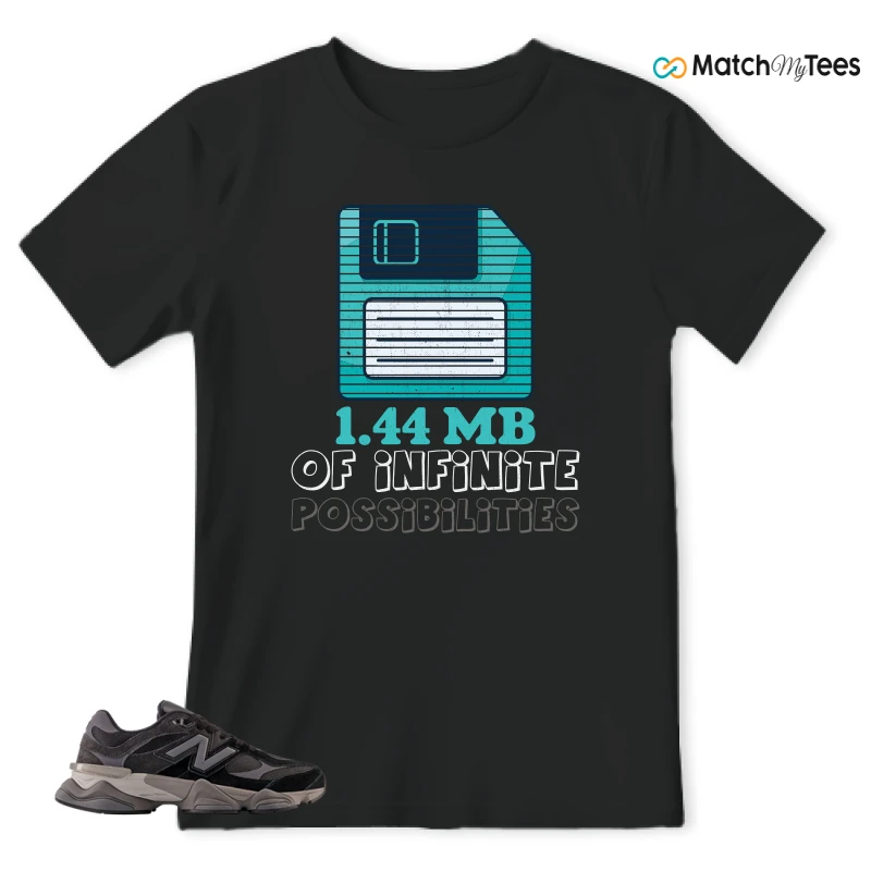 NEW BALANCE 9060 BLACK CASTLEROCK GREY SNEAKER Matching Tees t-shirt