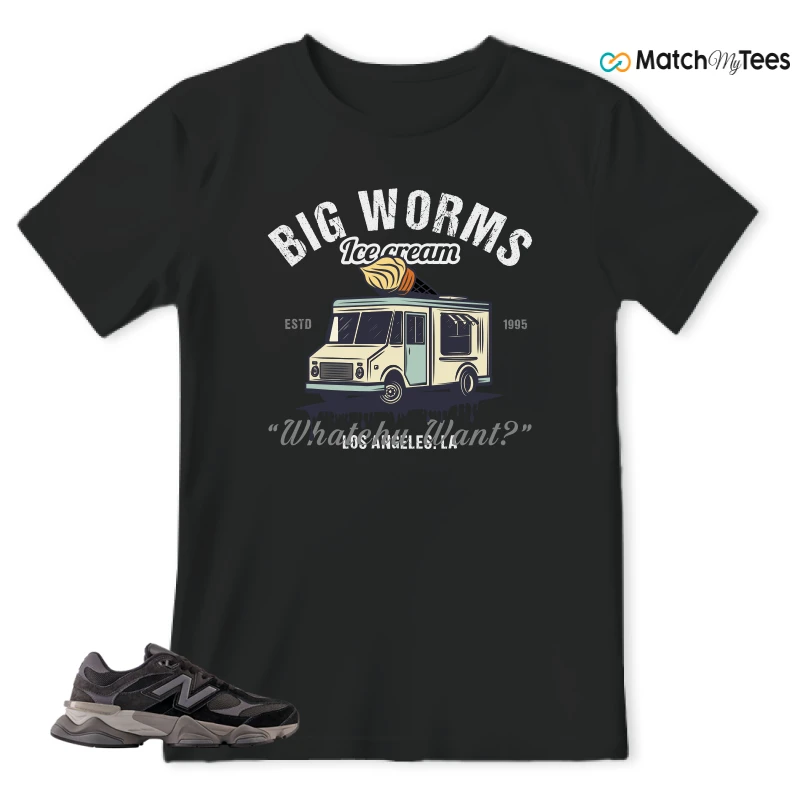 NEW BALANCE 9060 BLACK CASTLEROCK GREY SNEAKER Matching Tees t-shirt