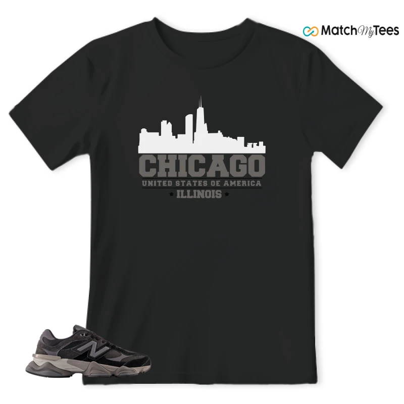 NEW BALANCE 9060 BLACK CASTLEROCK GREY SNEAKER Matching Tees t-shirt