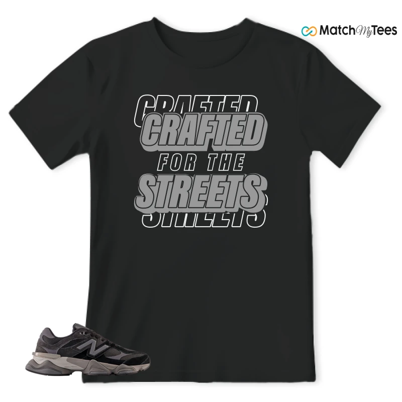 NEW BALANCE 9060 BLACK CASTLEROCK GREY SNEAKER Matching Tees t-shirt