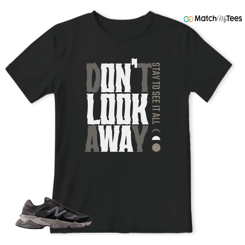 NEW BALANCE 9060 BLACK CASTLEROCK GREY SNEAKER Matching Tees t-shirt