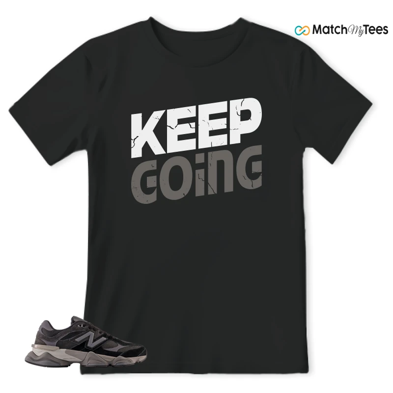 NEW BALANCE 9060 BLACK CASTLEROCK GREY SNEAKER Matching Tees t-shirt