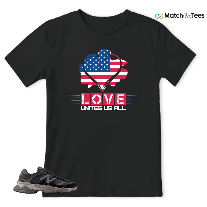 NEW BALANCE 9060 BLACK CASTLEROCK GREY SNEAKER Matching Tees t-shirt