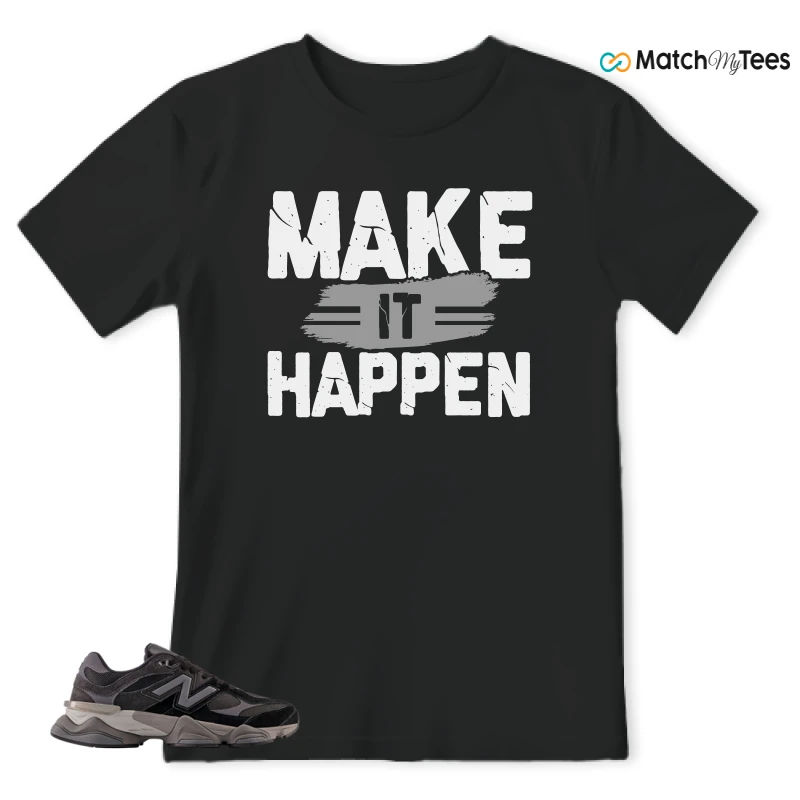 NEW BALANCE 9060 BLACK CASTLEROCK GREY SNEAKER Matching Tees t-shirt