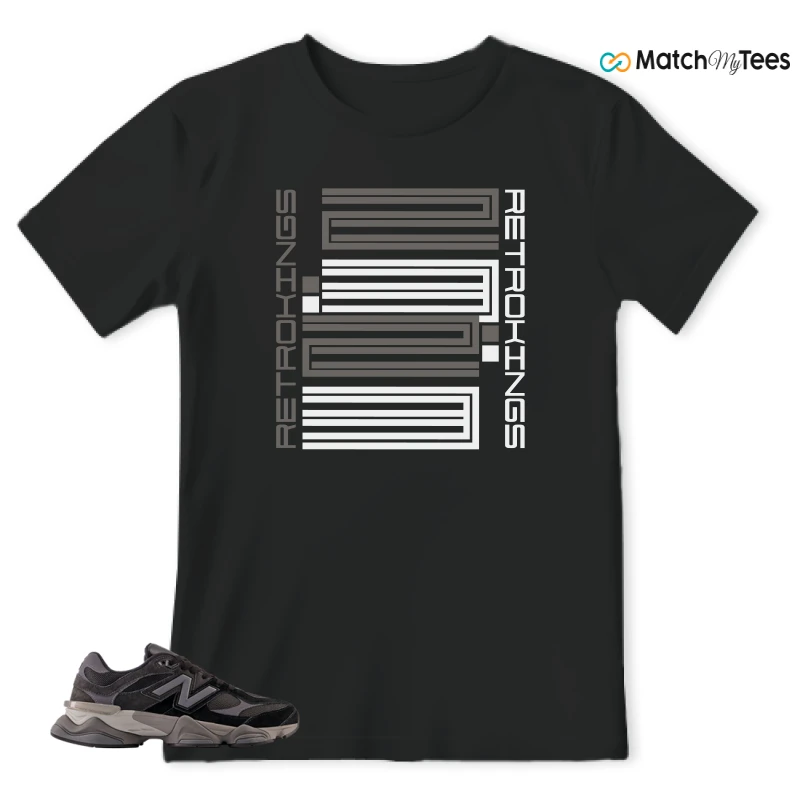 NEW BALANCE 9060 BLACK CASTLEROCK GREY SNEAKER Matching Tees t-shirt