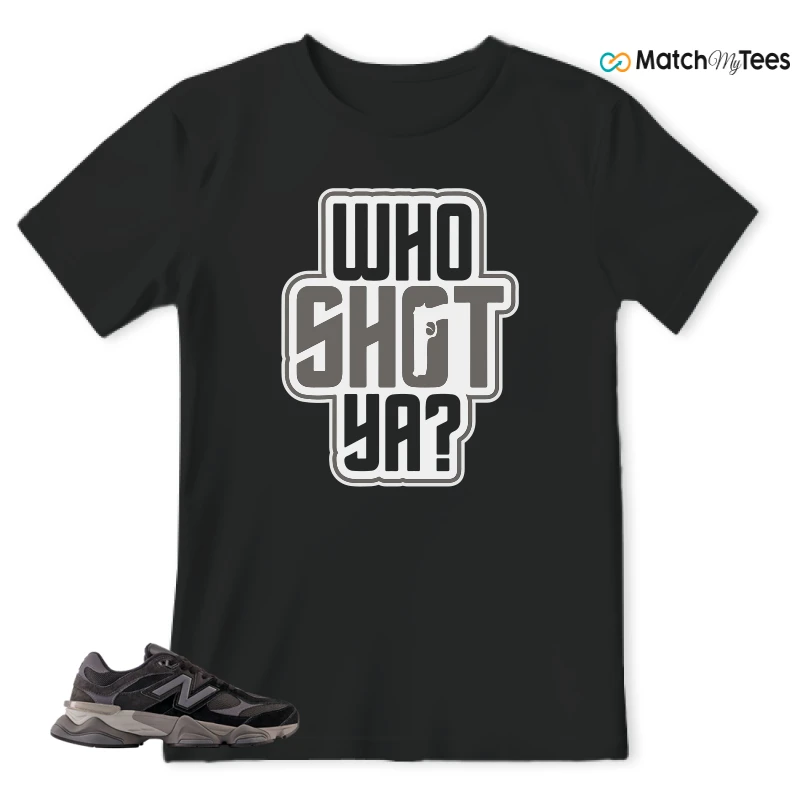 NEW BALANCE 9060 BLACK CASTLEROCK GREY SNEAKER Matching Tees t-shirt