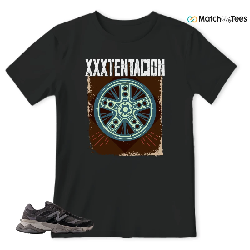 NEW BALANCE 9060 BLACK CASTLEROCK GREY SNEAKER Matching Tees t-shirt