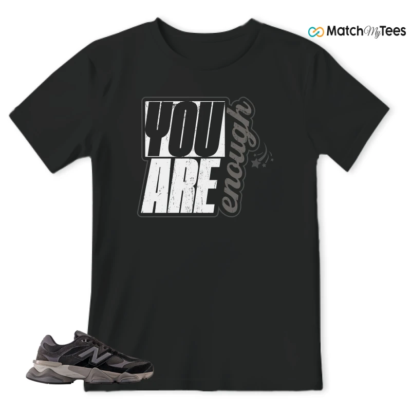 NEW BALANCE 9060 BLACK CASTLEROCK GREY SNEAKER Matching Tees t-shirt