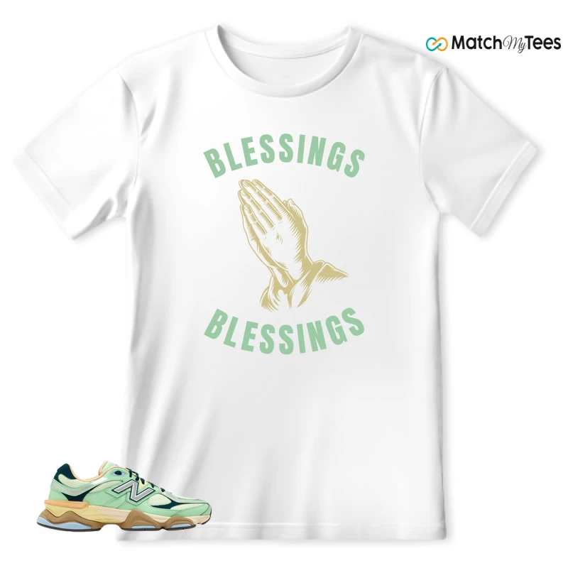 NEW BALANCE 9060 SWEETGRASS DEEP OCEAN SNEAKER Matching Tees t-shirt