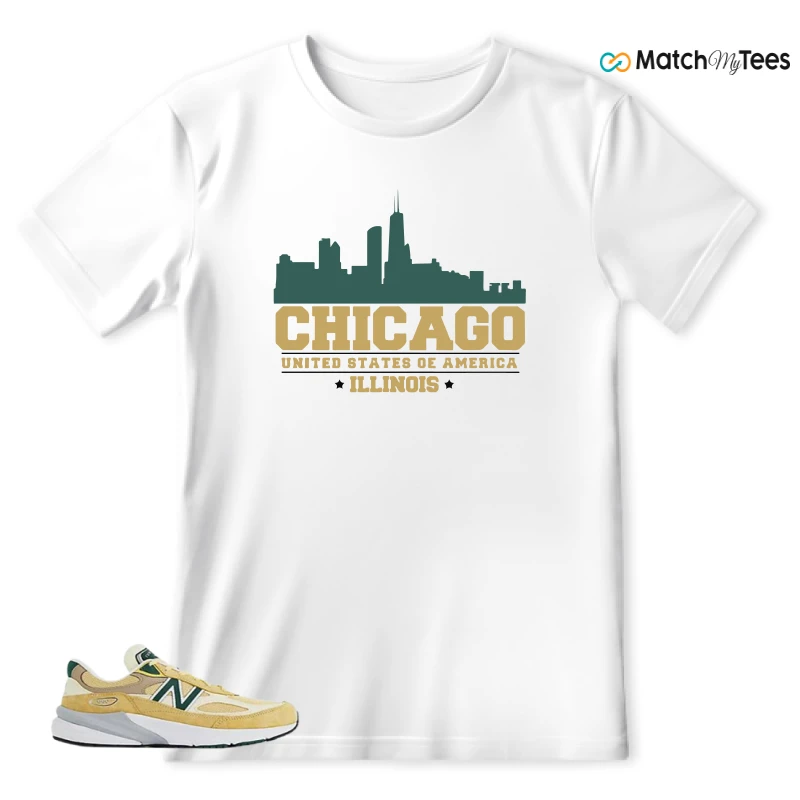 NEW BALANCE 990V6 MIUSA SULPHUR GREEN SNEAKER Matching Tees T-shirt for Men