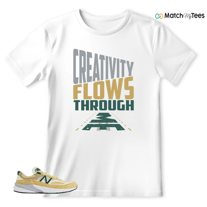 NEW BALANCE 990V6 MIUSA SULPHUR GREEN SNEAKER Matching Tees T-shirt for Men