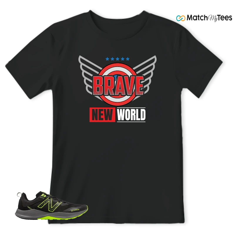 NEW BALANCE NITREL V4 BLACK LIMEADE SNEAKER Matching Tees T-shirt for Men