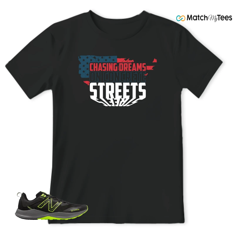 NEW BALANCE NITREL V4 BLACK LIMEADE SNEAKER Matching Tees T-shirt for Men