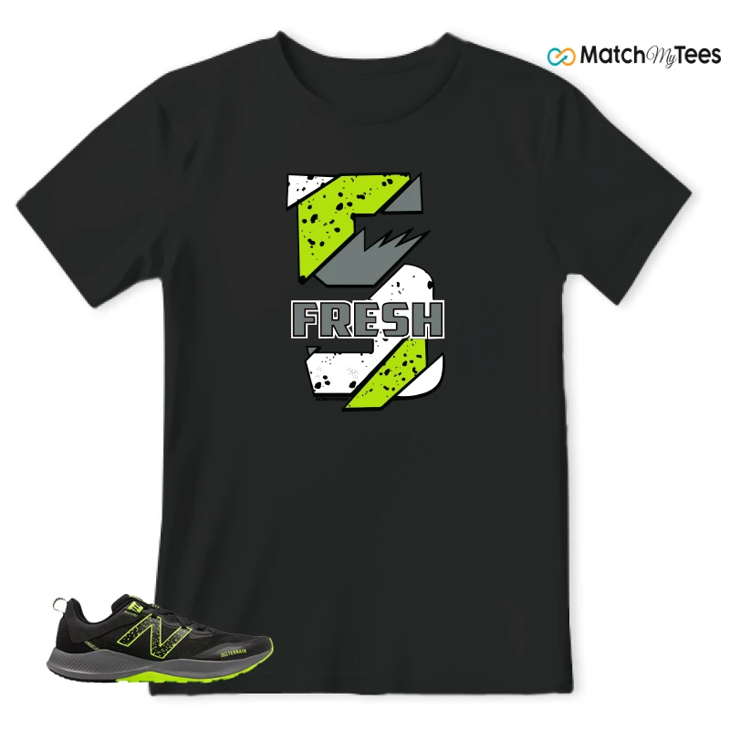 NEW BALANCE NITREL V4 BLACK LIMEADE SNEAKER Matching Tees t-shirt
