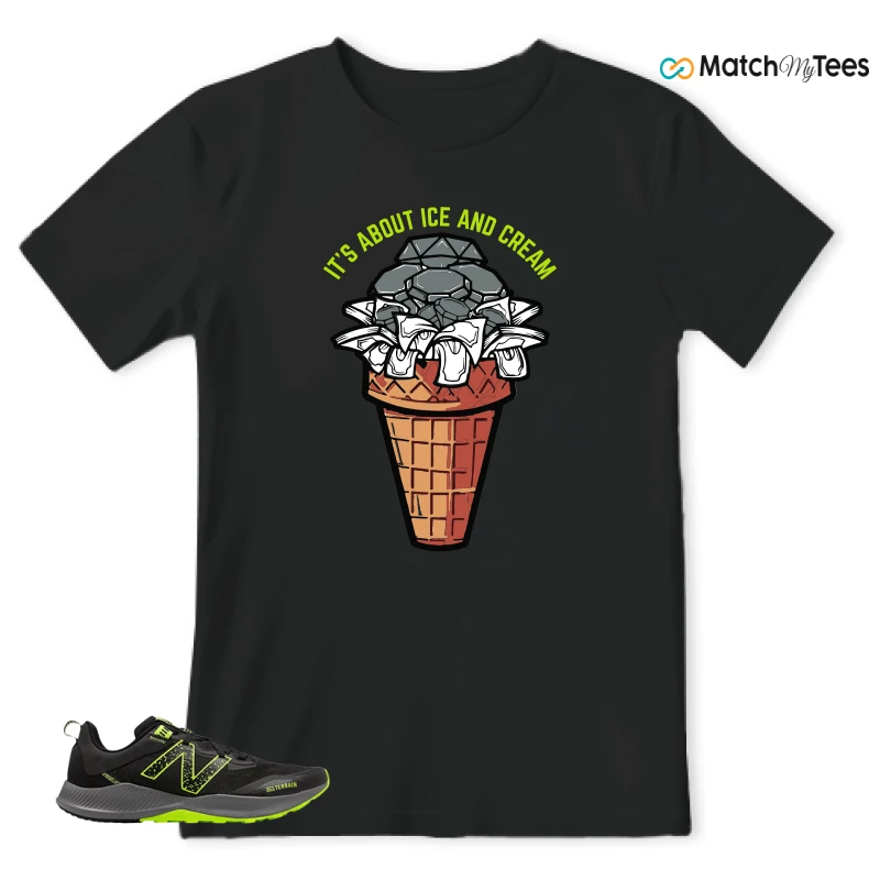 NEW BALANCE NITREL V4 BLACK LIMEADE SNEAKER Matching Tees T-shirt for Men