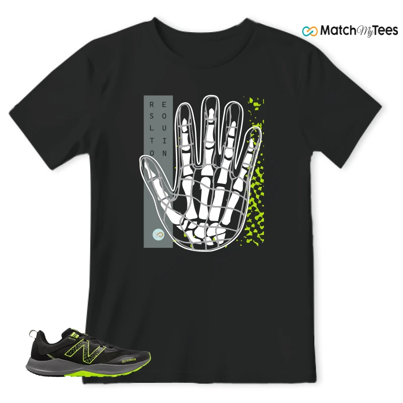 NEW BALANCE NITREL V4 BLACK LIMEADE SNEAKER Matching Tees T-shirt for Men