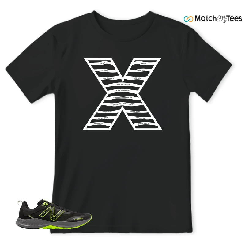 NEW BALANCE NITREL V4 BLACK LIMEADE SNEAKER Matching Tees t-shirt