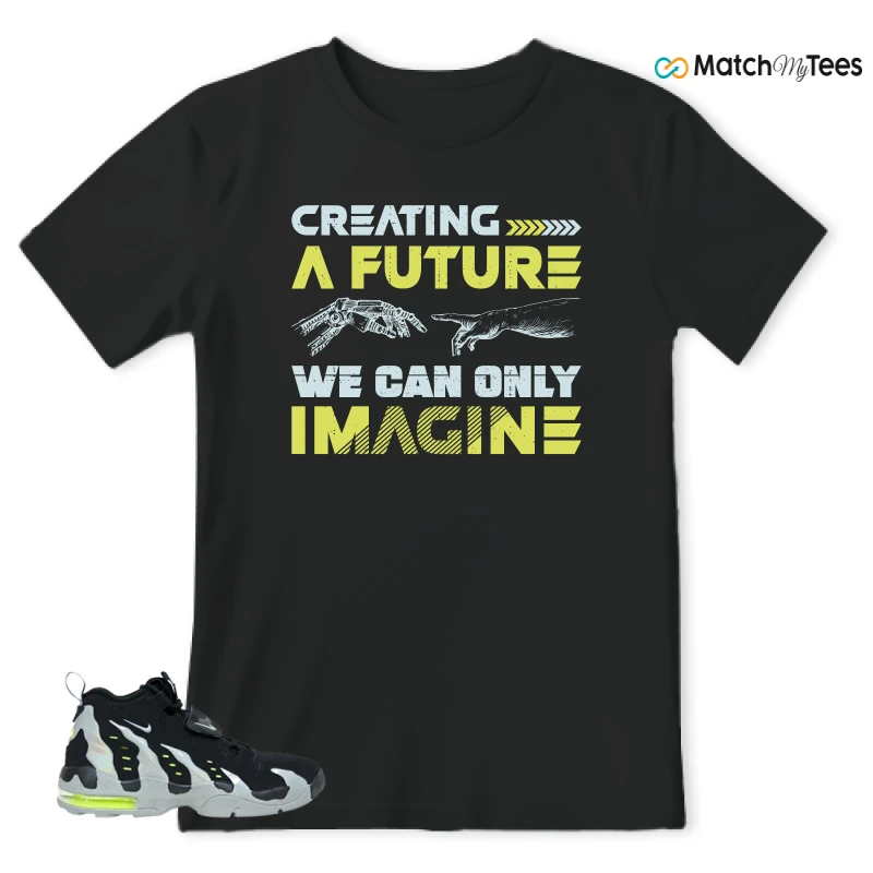 NIKE AIR DT MAX 96 BLACK MICA GREEN-VOLT SNEAKER Matching Tees t-shirt