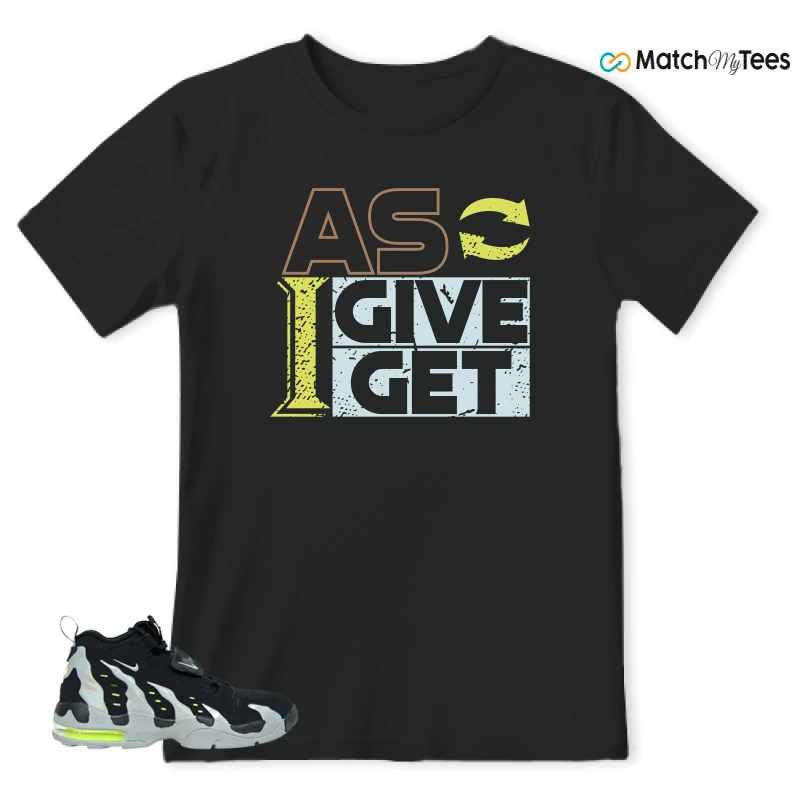 NIKE AIR DT MAX 96 BLACK MICA GREEN-VOLT SNEAKER Matching Tees t-shirt