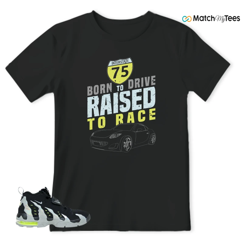 NIKE AIR DT MAX 96 BLACK MICA GREEN-VOLT SNEAKER Matching Tees t-shirt