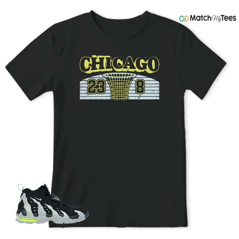 NIKE AIR DT MAX 96 BLACK MICA GREEN-VOLT SNEAKER Matching Tees t-shirt
