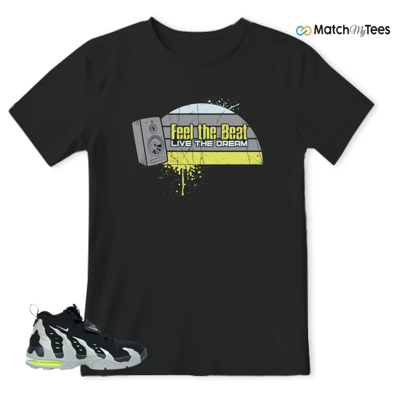 NIKE AIR DT MAX 96 BLACK MICA GREEN-VOLT SNEAKER Matching Tees t-shirt