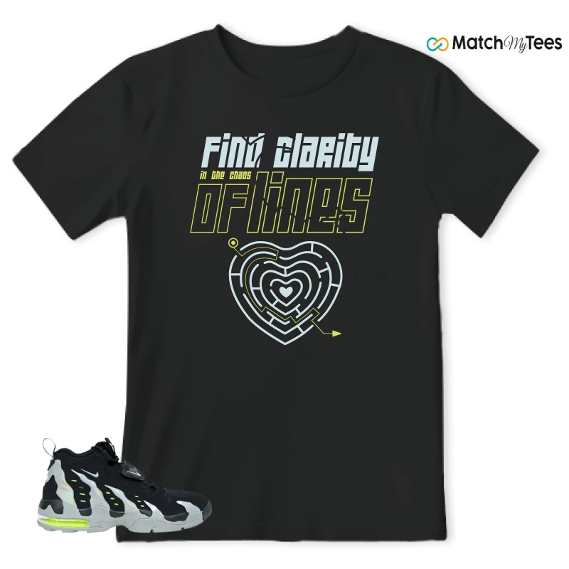 NIKE AIR DT MAX 96 BLACK MICA GREEN-VOLT SNEAKER Matching Tees t-shirt