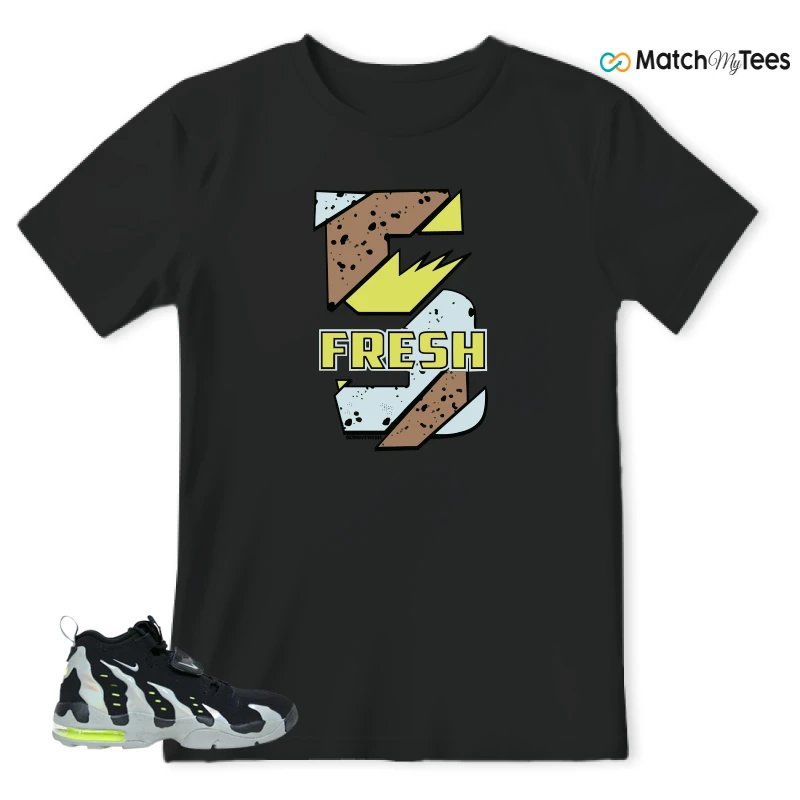 NIKE AIR DT MAX 96 BLACK MICA GREEN-VOLT SNEAKER Matching Tees t-shirt