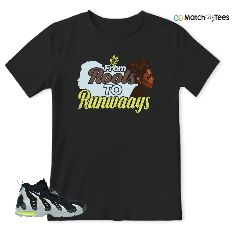 NIKE AIR DT MAX 96 BLACK MICA GREEN-VOLT SNEAKER Matching Tees t-shirt