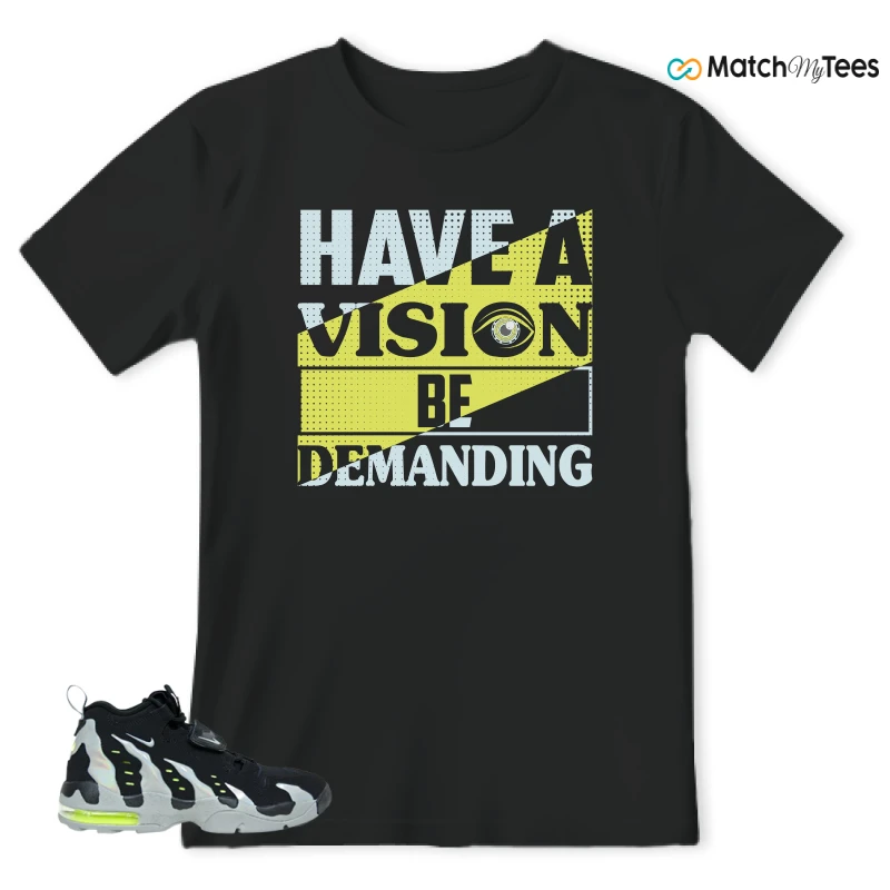 NIKE AIR DT MAX 96 BLACK MICA GREEN-VOLT SNEAKER Matching Tees t-shirt
