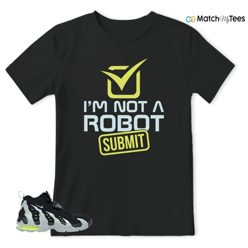 NIKE AIR DT MAX 96 BLACK MICA GREEN-VOLT SNEAKER Matching Tees t-shirt