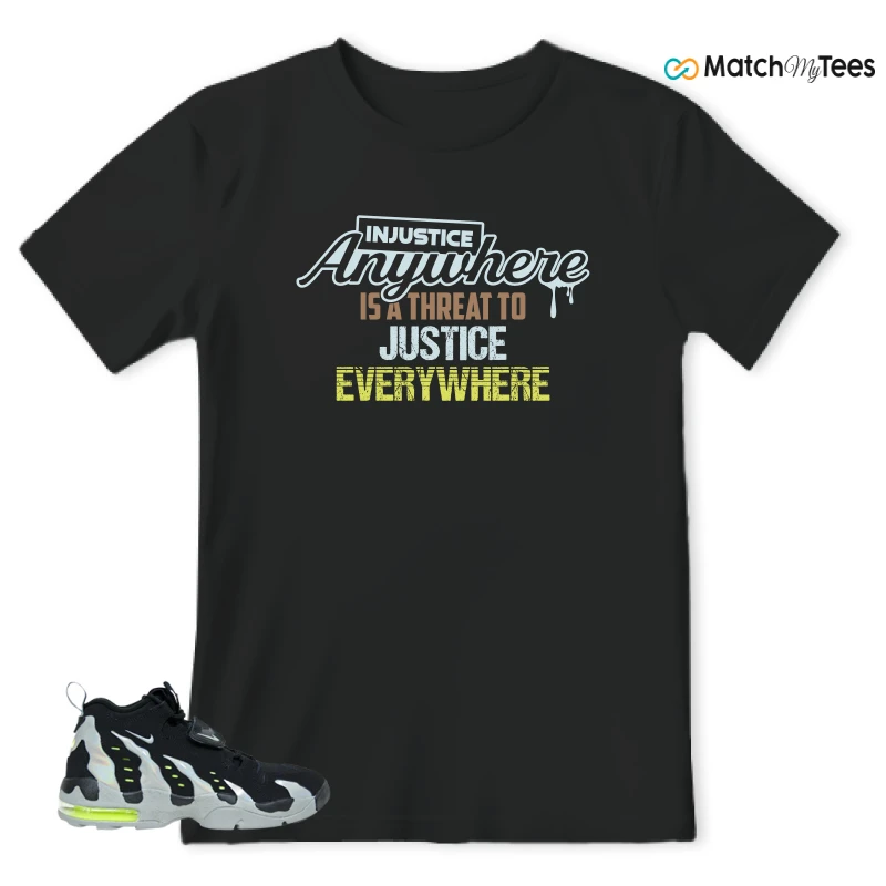 NIKE AIR DT MAX 96 BLACK MICA GREEN-VOLT SNEAKER Matching Tees t-shirt