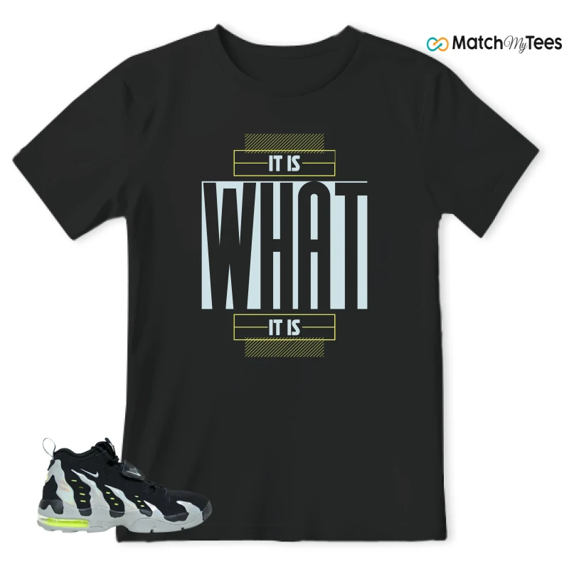 NIKE AIR DT MAX 96 BLACK MICA GREEN-VOLT SNEAKER Matching Tees t-shirt