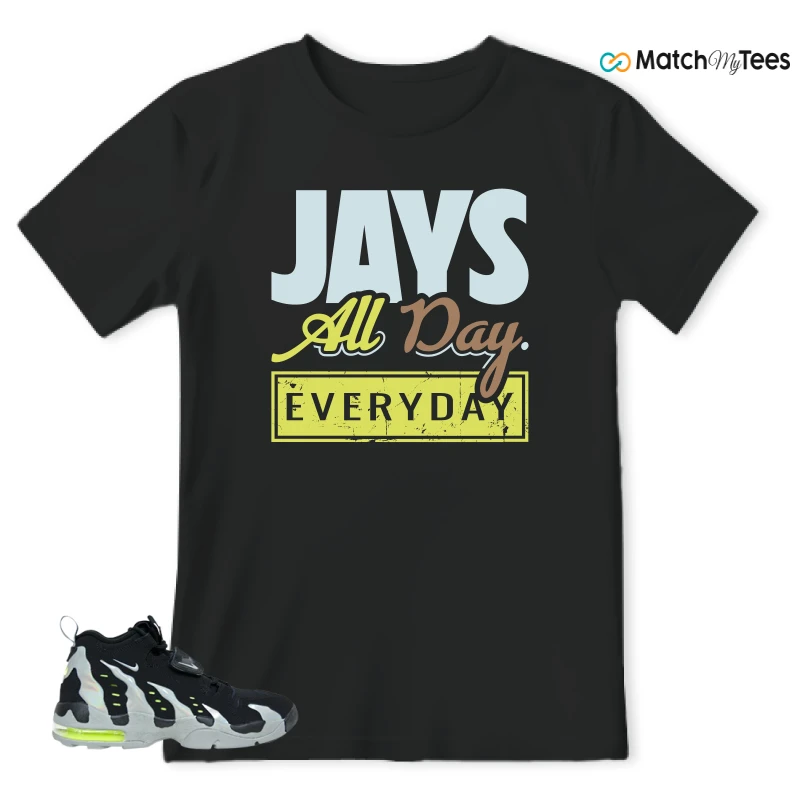 NIKE AIR DT MAX 96 BLACK MICA GREEN-VOLT SNEAKER Matching Tees t-shirt