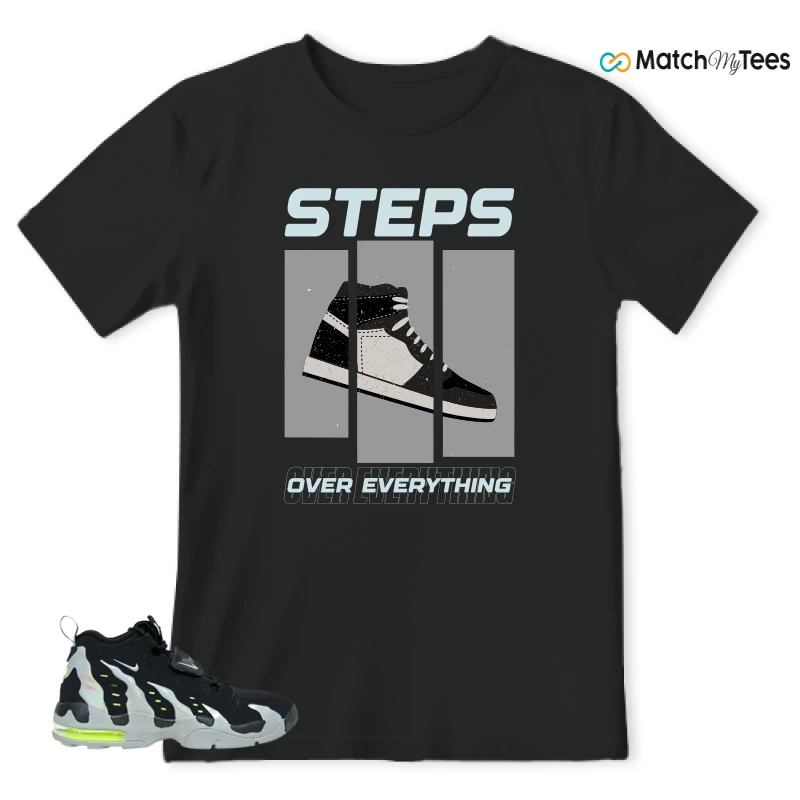 NIKE AIR DT MAX 96 BLACK MICA GREEN-VOLT SNEAKER Matching Tees t-shirt