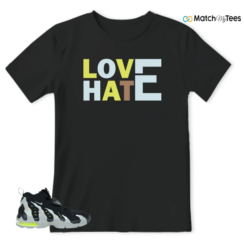NIKE AIR DT MAX 96 BLACK MICA GREEN-VOLT SNEAKER Matching Tees T-shirt for Men