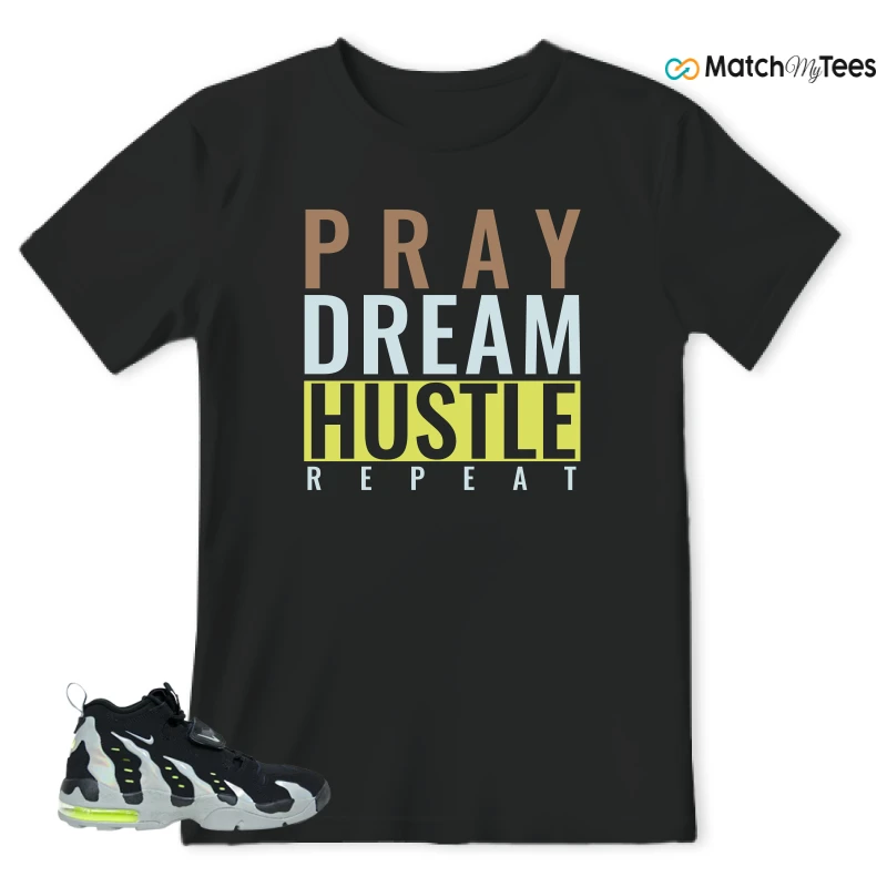 NIKE AIR DT MAX 96 BLACK MICA GREEN-VOLT SNEAKER Matching Tees t-shirt