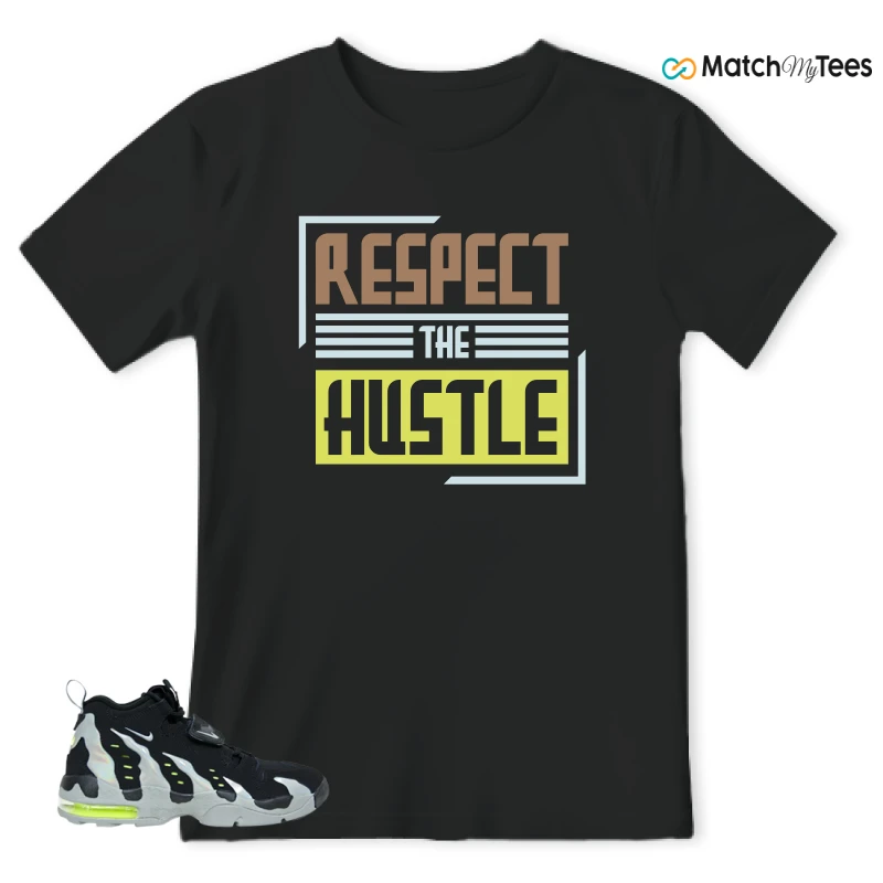 NIKE AIR DT MAX 96 BLACK MICA GREEN-VOLT SNEAKER Matching Tees t-shirt