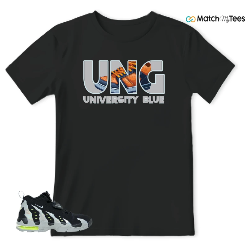 NIKE AIR DT MAX 96 BLACK MICA GREEN-VOLT SNEAKER Matching Tees t-shirt