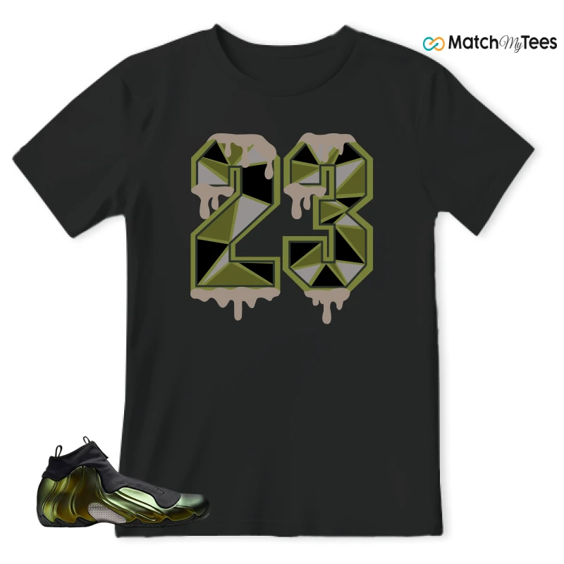 NIKE AIR FLIGHTPOSITE BLACK METALLIC GOLD SNEAKER Matching Tees t-shirt