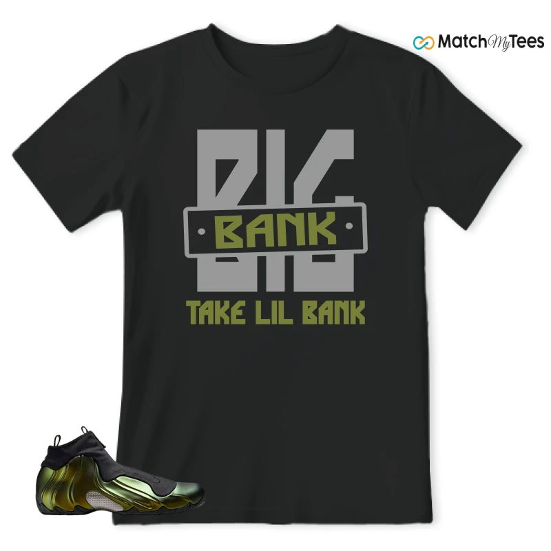 NIKE AIR FLIGHTPOSITE BLACK METALLIC GOLD SNEAKER Matching Tees t-shirt