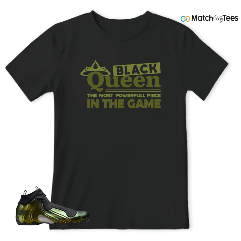 NIKE AIR FLIGHTPOSITE BLACK METALLIC GOLD SNEAKER Matching Tees t-shirt