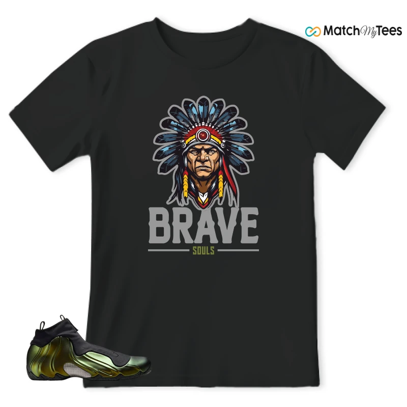 NIKE AIR FLIGHTPOSITE BLACK METALLIC GOLD SNEAKER Matching Tees t-shirt